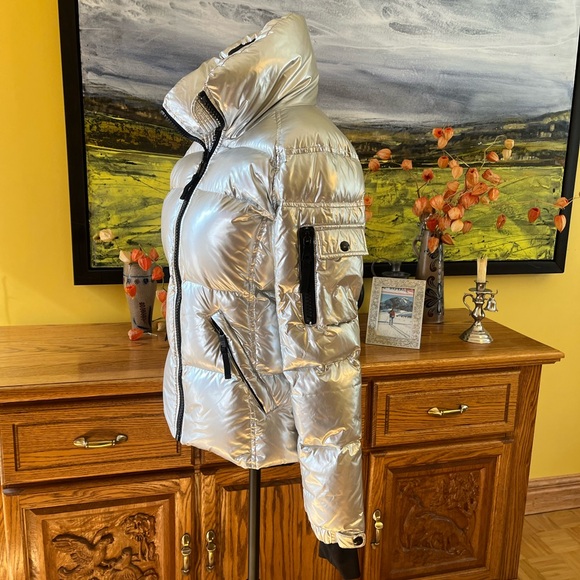 SAM Freestyle Iconic Silver Puffer Jacket - Picture 6 of 14